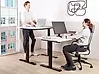 Schreibtisch elektrisch höhenverstellbar DESTINES 120 cm x 72 cm Weiß / Schwarz