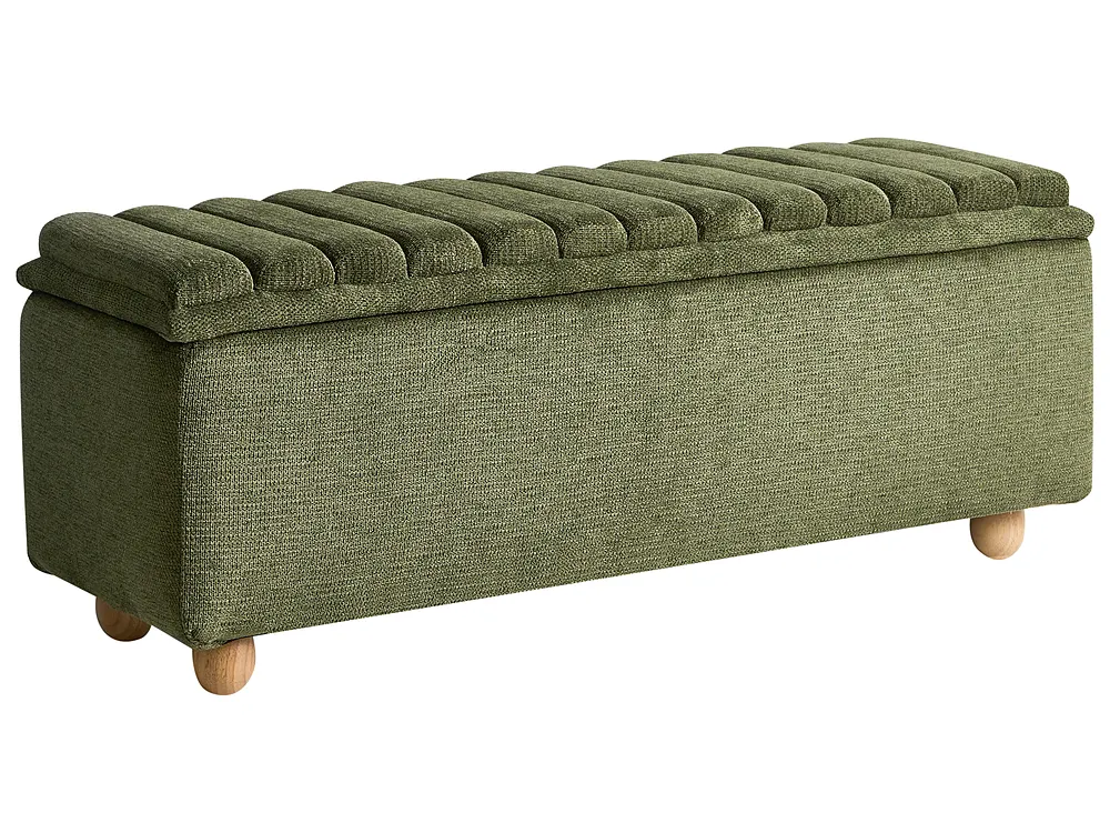 Hocker mit Stauraum MALLARD Samtstoff Grau