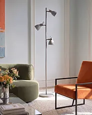 Floor Lamp MISTAGO Adjustable Concrete Grey_1154885