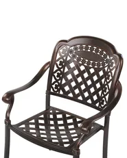 Set mit 4 Stühlen und Sitzkissen MANFRIA Metall Dunkelbraun_765574