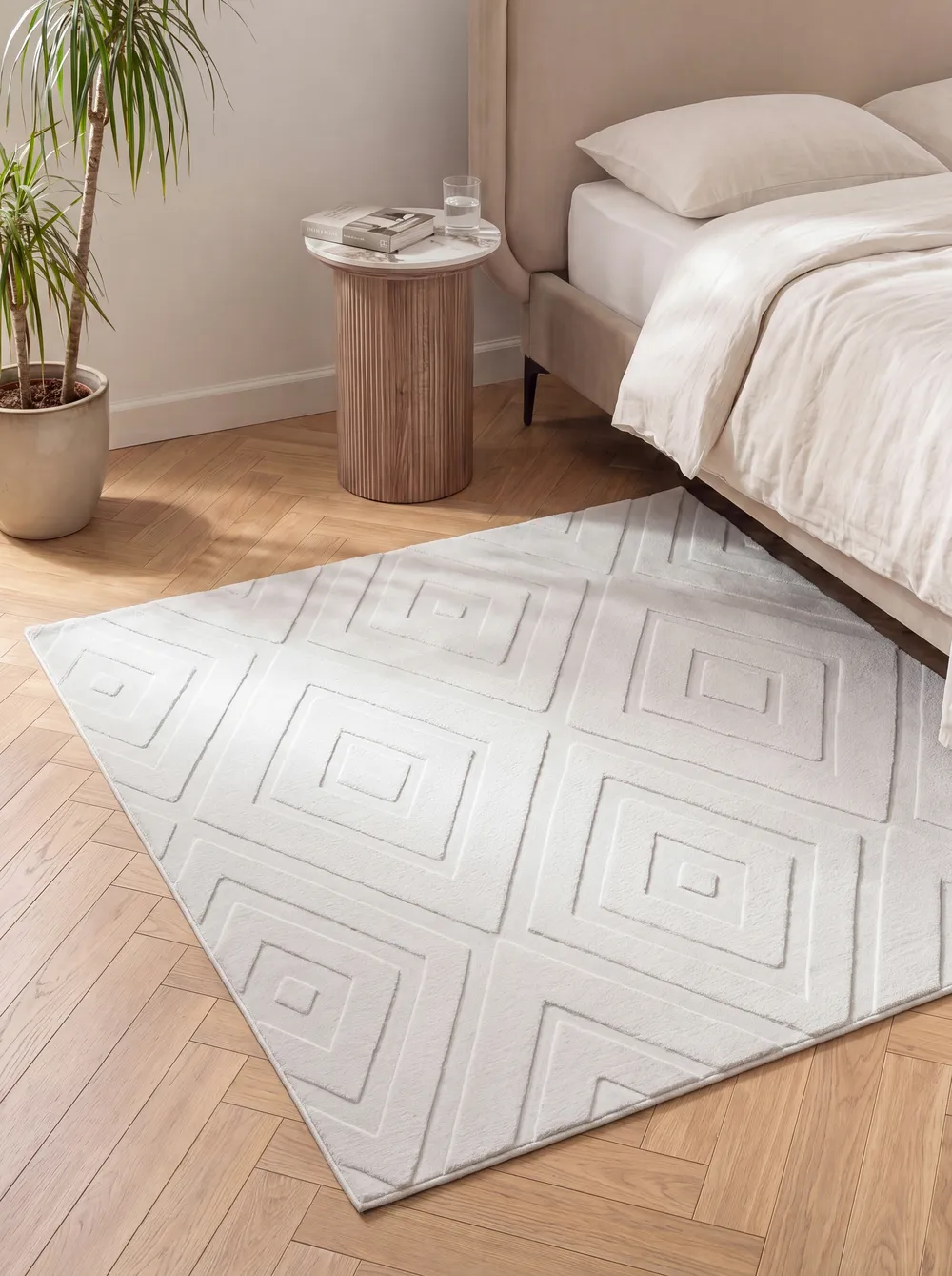 Teppich BORAH Hellgrau 160 x 160 cm