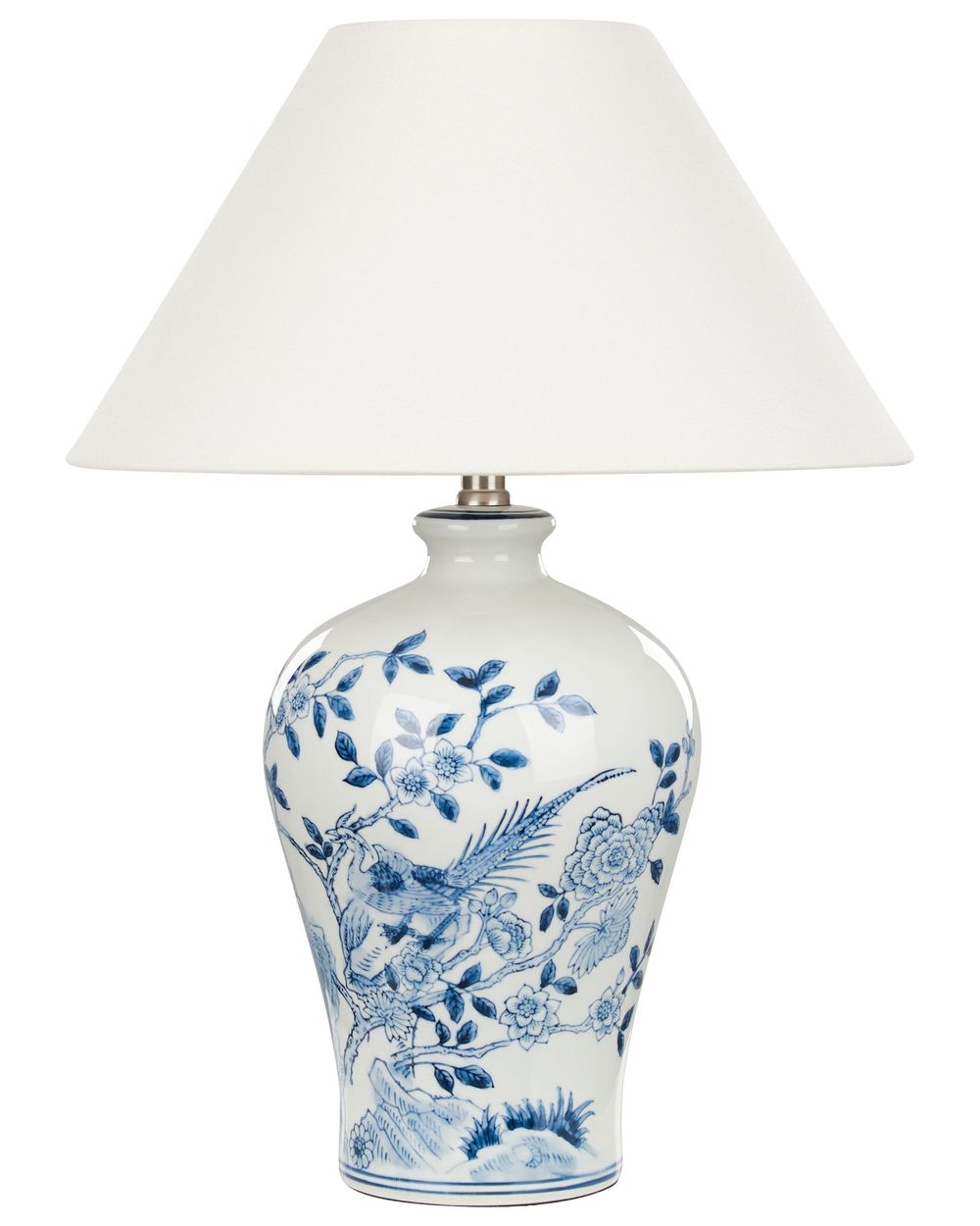 Tischlampe MAGROS Porzellan Weiß / Blau