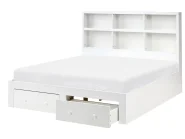 Bed with Storage Drawers TARARE White 160 x 200 cm (EU King Size)_1033154