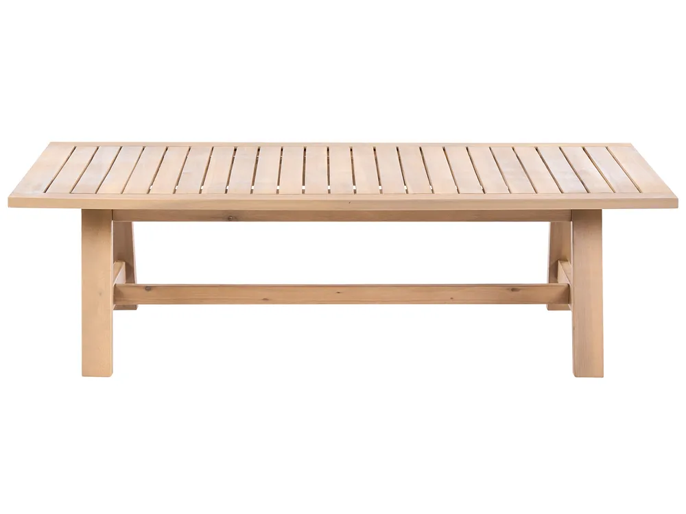 Lounge Set mit Tisch und Ottomane 4-Sitzer SUMBA Akazienholz Hellbraun_1087428
