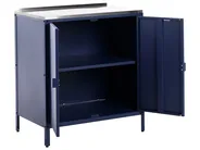 Outdoor-Küche 3er Set mit Spüle VILAMA Blau Metall_974944