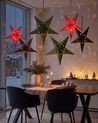 Wanddekoration 2er Set LED MOTTI 45 cm Stern Smaragdgrün