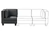Corner Seat UNSTAD Faux Leather Black