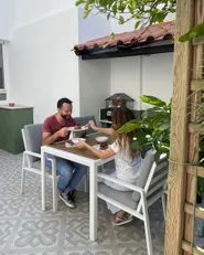 Garden Dining Set 4 Seater VISSO Grey/ White_1165131