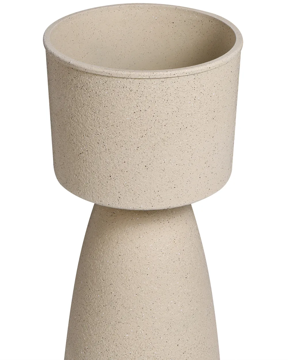 Set of 2 Plant Pots MYOSOTIS 28 cm Beige_1123728