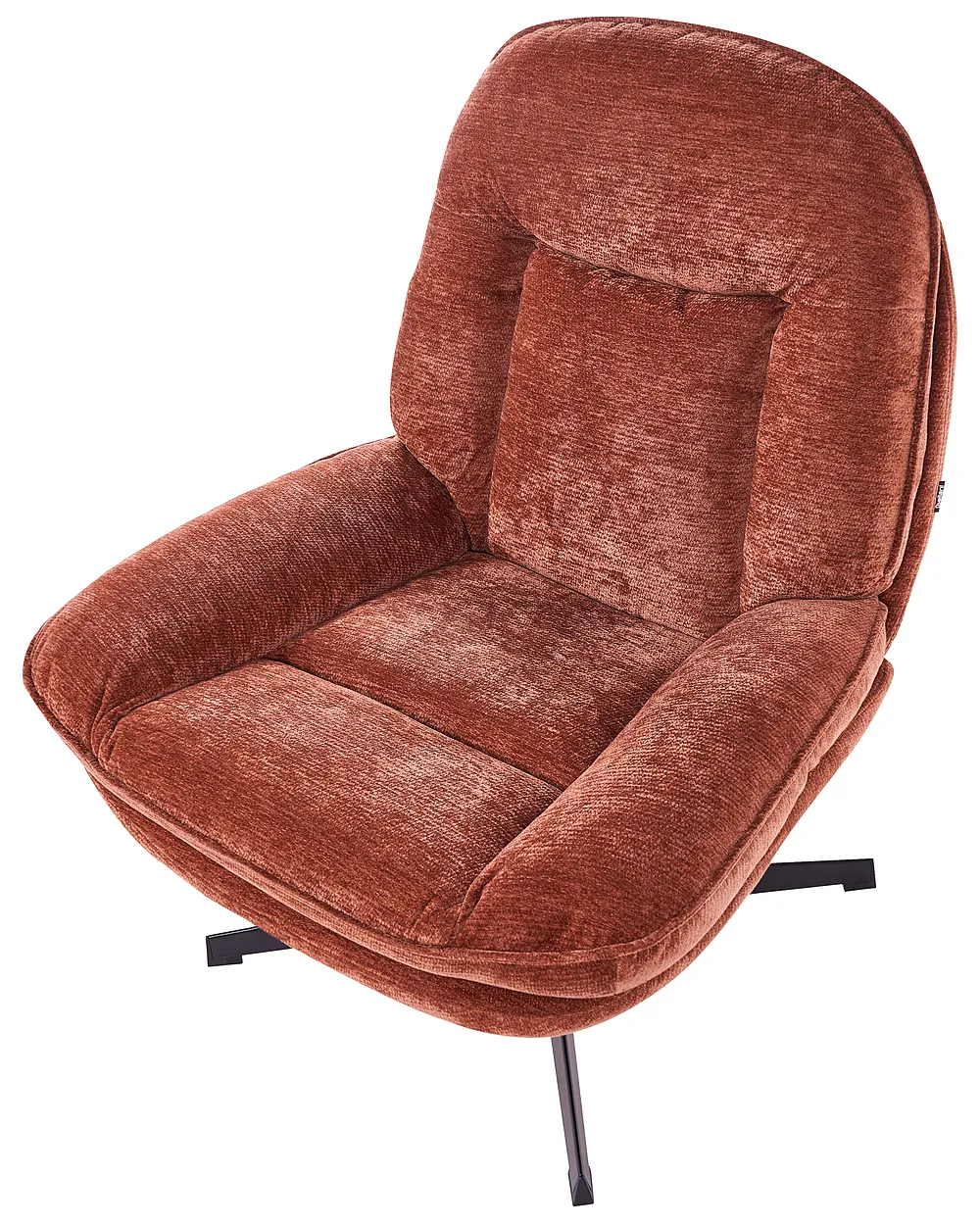 Fauteuil pivotant AREMARK Tissu chenille Marron doré_1158557