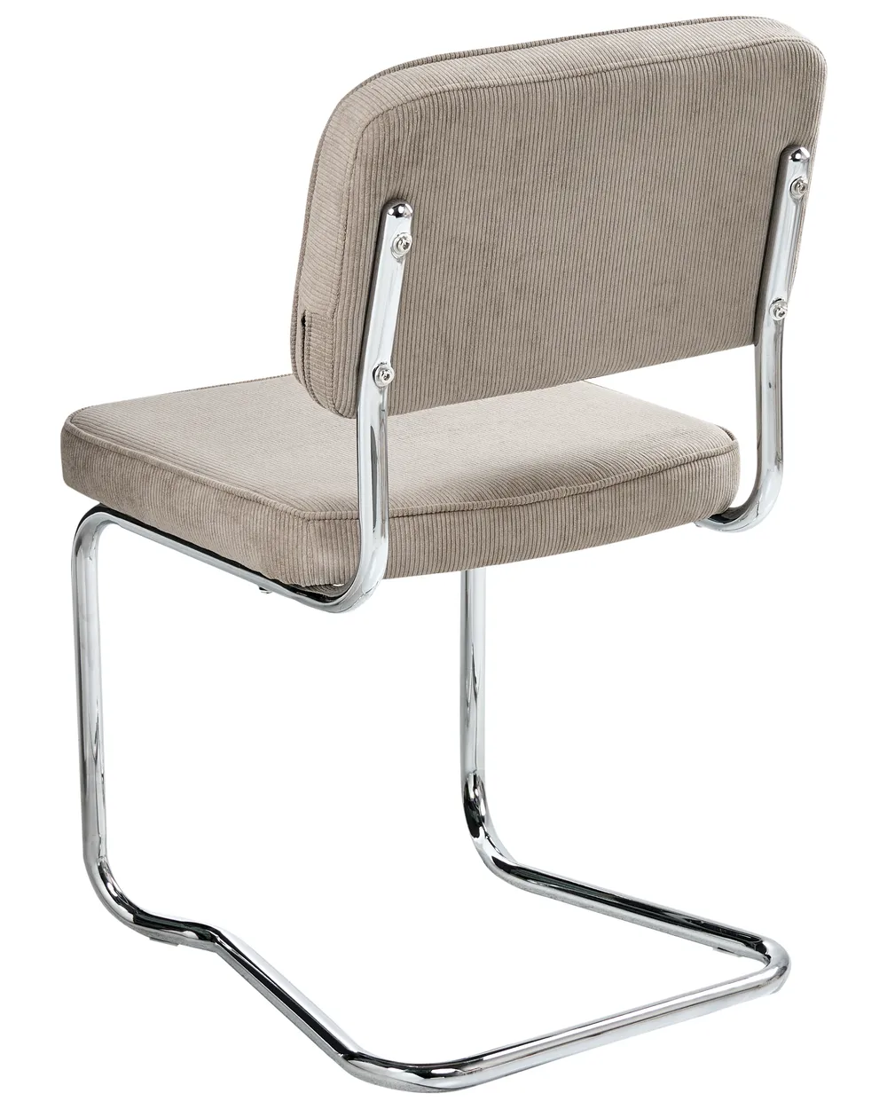 Set of 2 Dining Chairs IRWIN Corduroy Taupe_970318