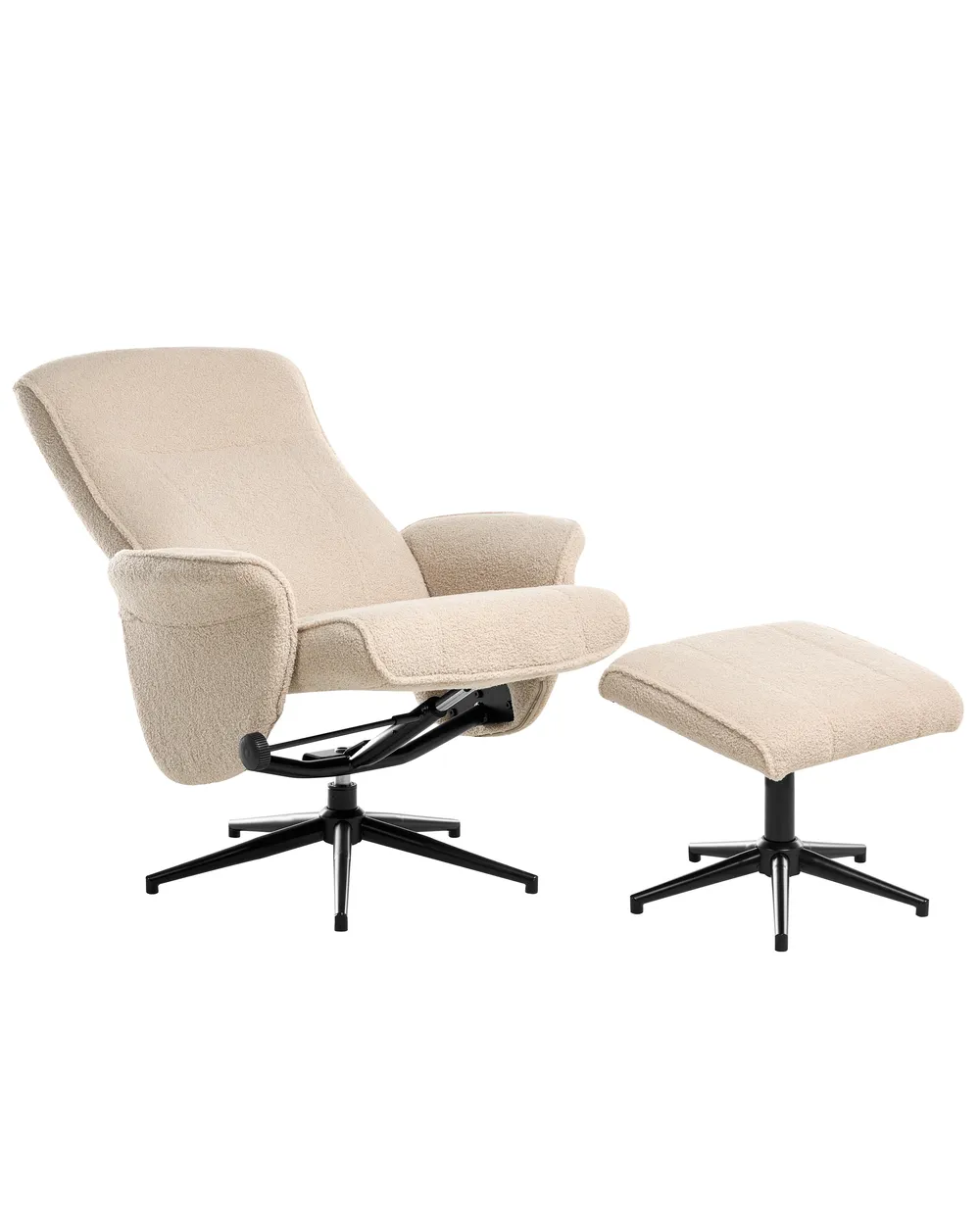 Fernsehsessel JAPET Bouclé Beige_1007260