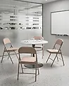 Klappstuhl 4er Set SPARKS Metall Beige