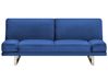 Schlafsofa 2-Sitzer YORK Samtstoff Marineblau