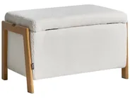 Living Room Set 3 Seater EDLAND with Bench Boucle White_1040791