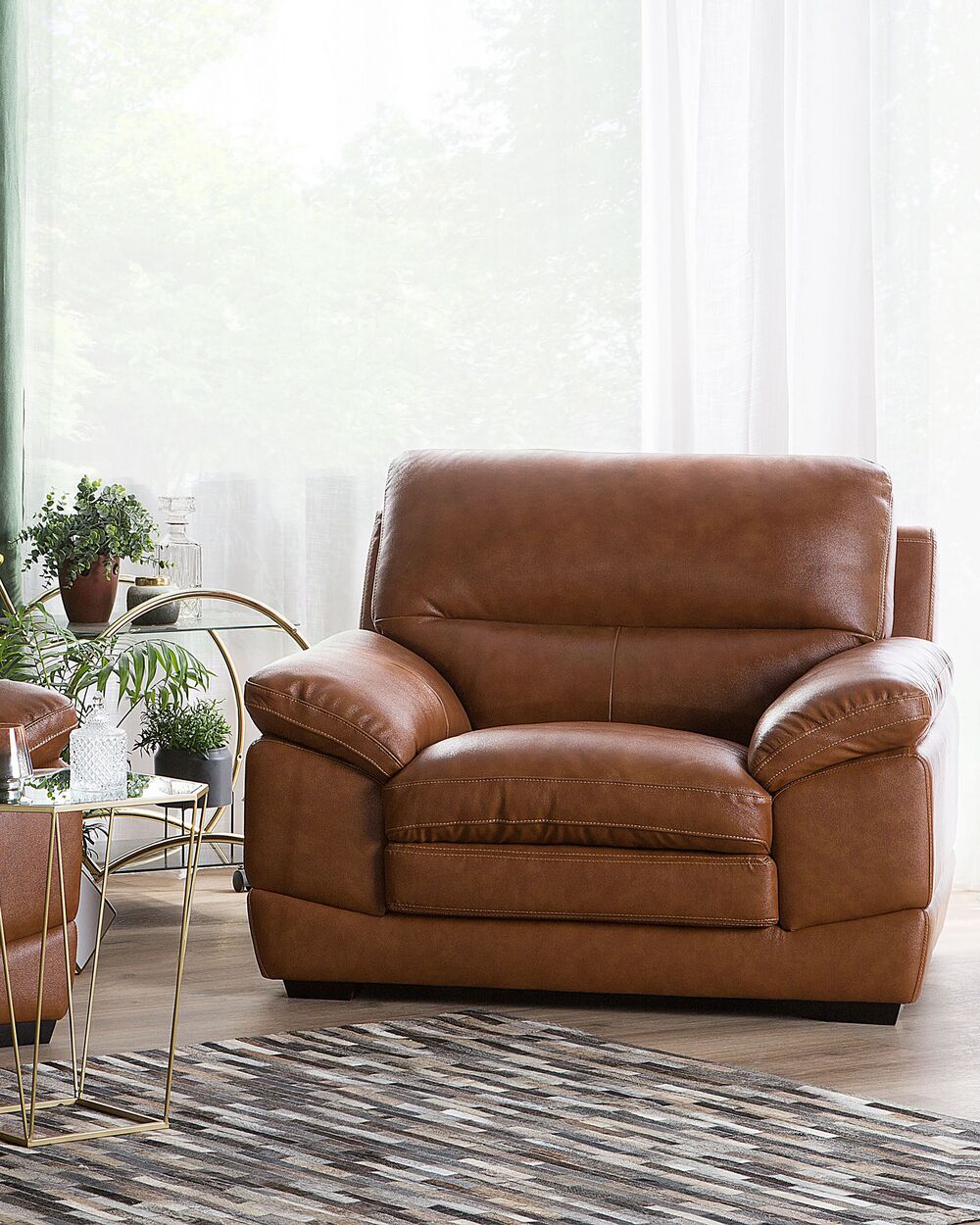 Sessel HORTEN Kunstleder Braun