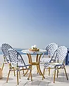 Gartenstuhl 4er Set RIFREDDO Polyrattan Blau