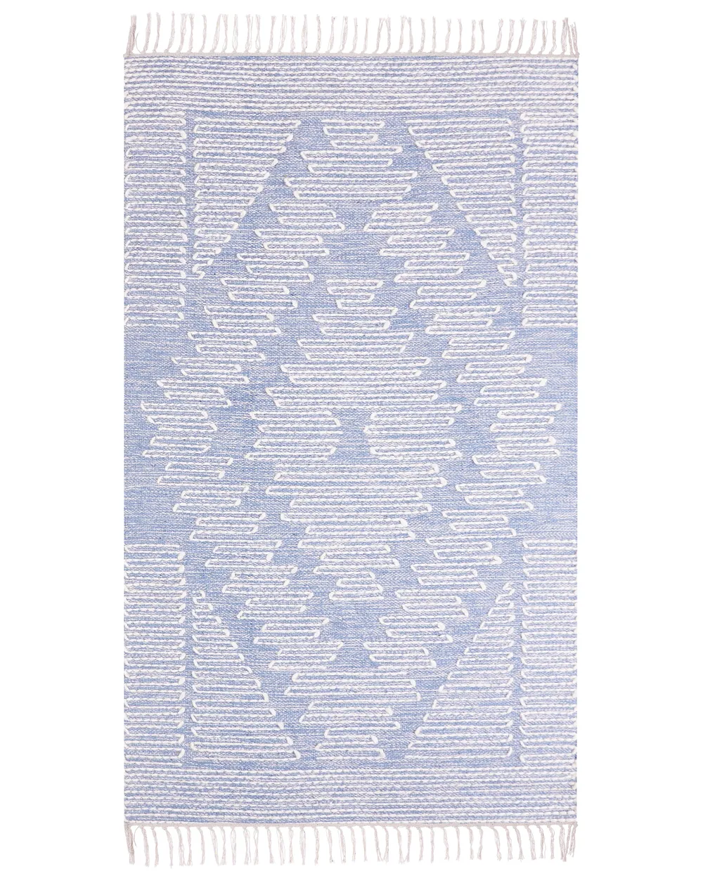 Teppich ANSAR Blau 80 x 150 cm Baumwolle_861015
