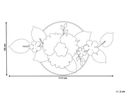 Wandobjekt Blume TERBIUM Metall 56 cm Gold_1007472