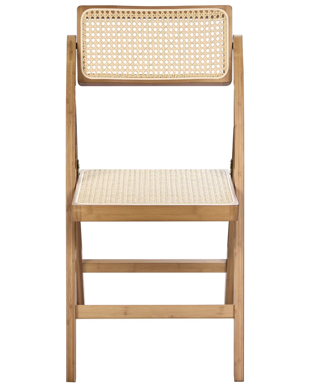 Set of 2 Dining Chairs Folding MODANE Bamboo Wood Brown_1048845