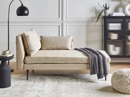 Left-Hand Chaise Longue YERRES Fabric Beige_926198