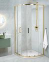 Duschkabine JUKATAN 90 x 90 x 185 cm Gold
