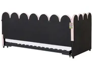 Ausziehbett Samtstoff TERROU 90 x 200 cm Pastellrosa_1081384