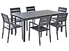 Gartenmöbel Set 6-Sitzer VERNIO Schwarz
