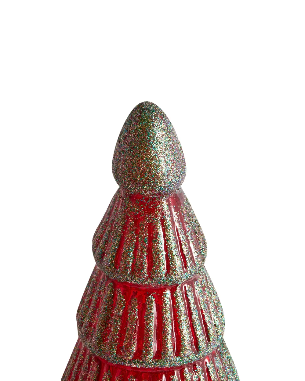 Set of 2 Figurines PURUVESI 31/36 cm Christmas Tree Red/ Green_1030009