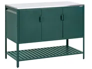 3 Piece Outdoor Kitchen Set with Sink MAENZA Green Metal_1045219