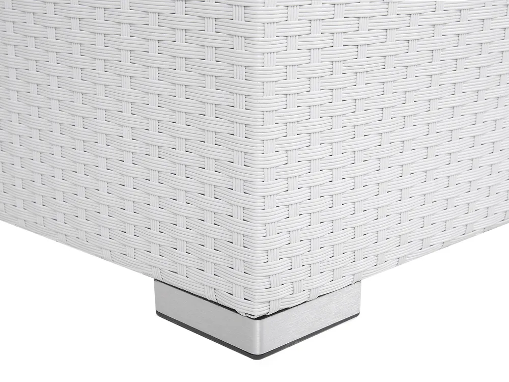 Garden Lounge Set with Table 8 Seater XXL Modular PE Rattan White Right Hand_705637