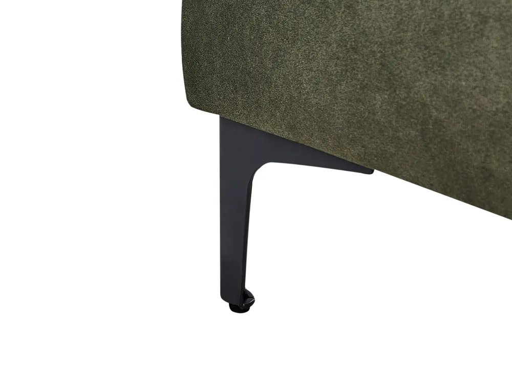 Corner Sofa 4 Seater KIRUNA Velvet Dark Green Right Hand_958063