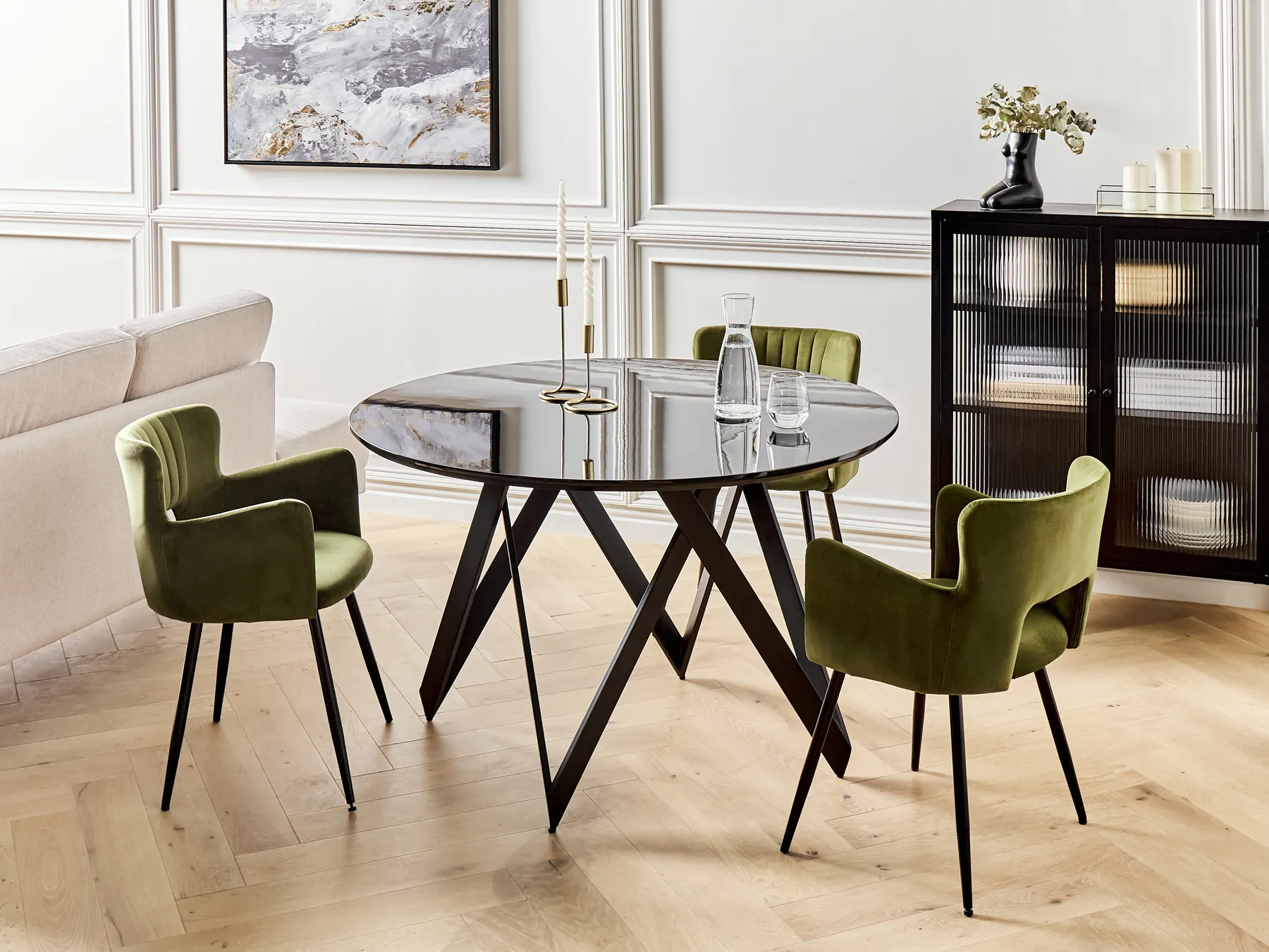 Dining Table OXHILL Black 120 cm 120 cm_886338