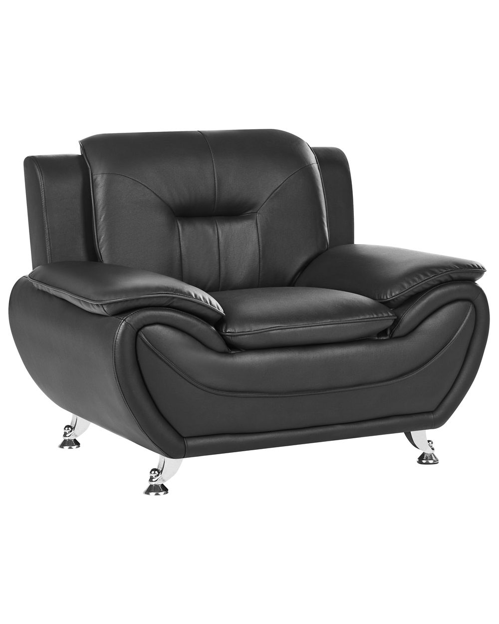 Fauteuil LEIRA Kunstleer Zwart