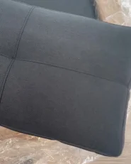 Schlafsofa 2-Sitzer EDLAND Stoff Schwarz_1016876