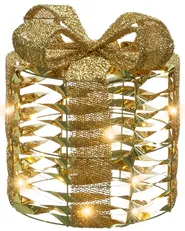 Weihnachtsdekoration 3er Set LED SLIVSO 20/25/30 cm Weihnachtsgeschenke Gold_1025348