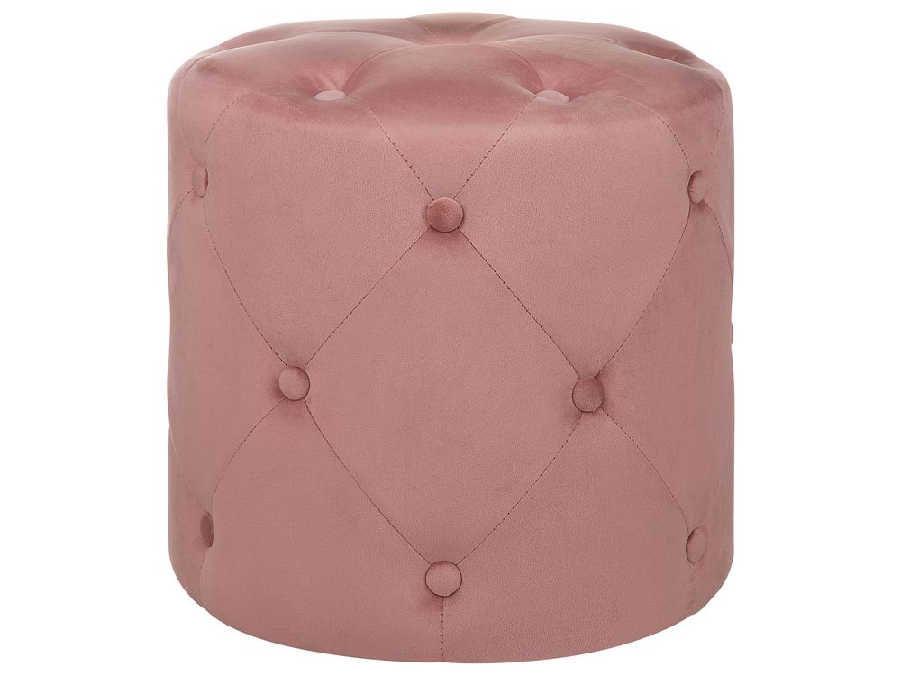 Pouf COROLLA Velours Rose