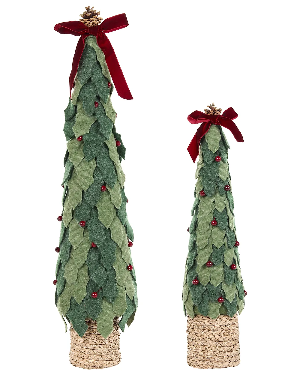 Set of 2 Figurines SIMONIEMI 55/75 cm Christmas Tree Green
