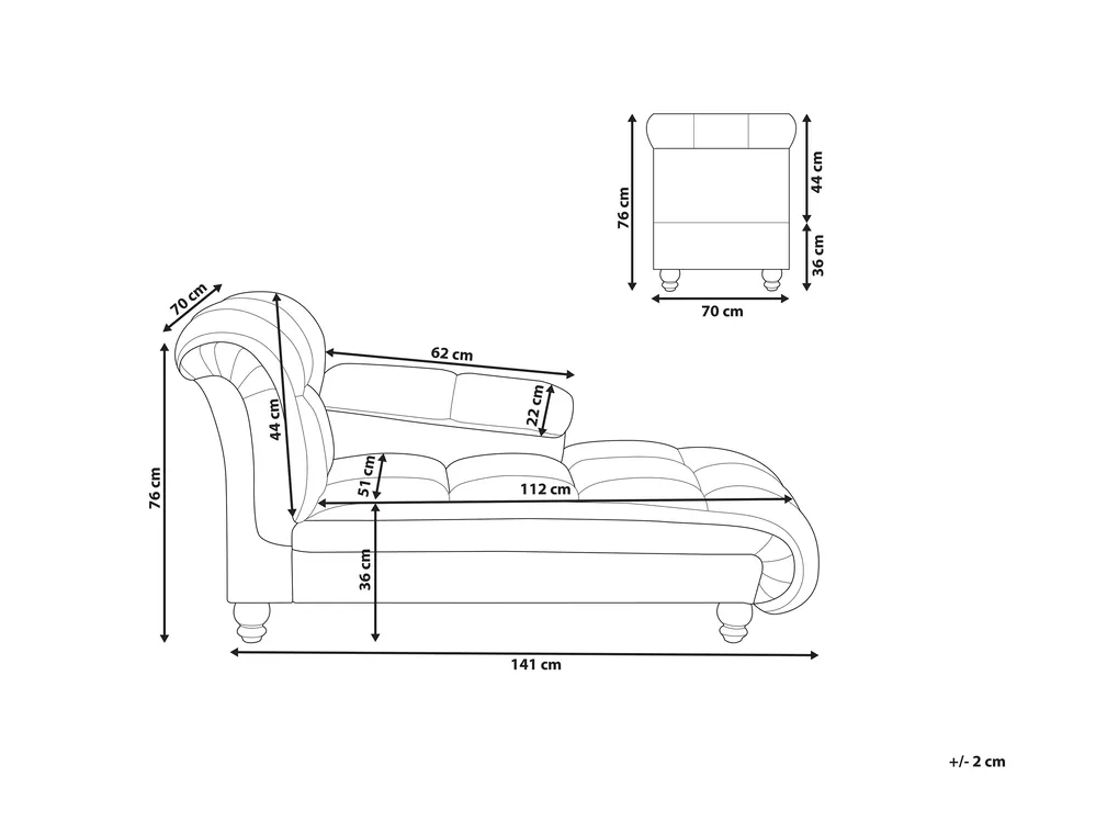Linksseitige Chaiselongue LORMONT Samtstoff Hellgrau_763324