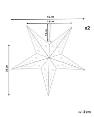 Wanddekoration 2er Set LED MOTTI 45 cm Stern Schwarz_835563