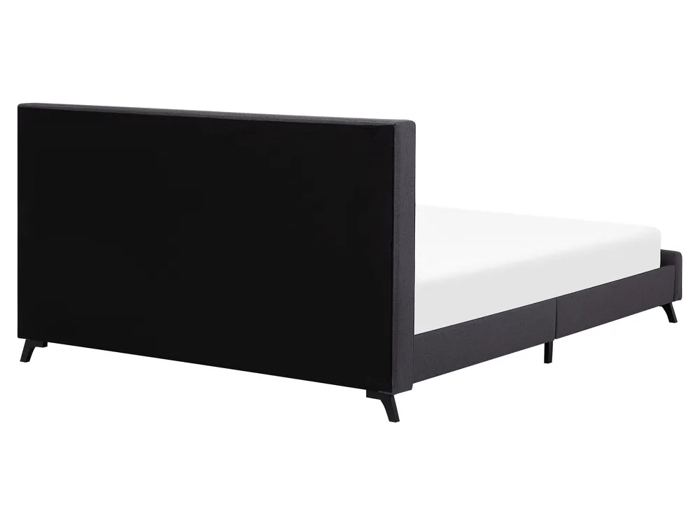 Bett mit Lattenrost Stoff AMBASSADOR 160 x 200 cm Dunkelgrau_777520