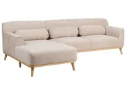Corner Sofa 3 Seater SIMOS Chenille Beige Right Hand_927939