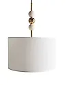 Pendant Lamp LOKY Metal Brass/Beige