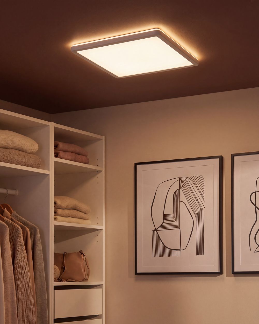 Plafonnier à LED TIVORA Avec télécommande Avec variateur Blanc