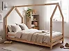 Kinderbett Haus Kiefernholz APPY 90 x 200 cm Hellbraun
