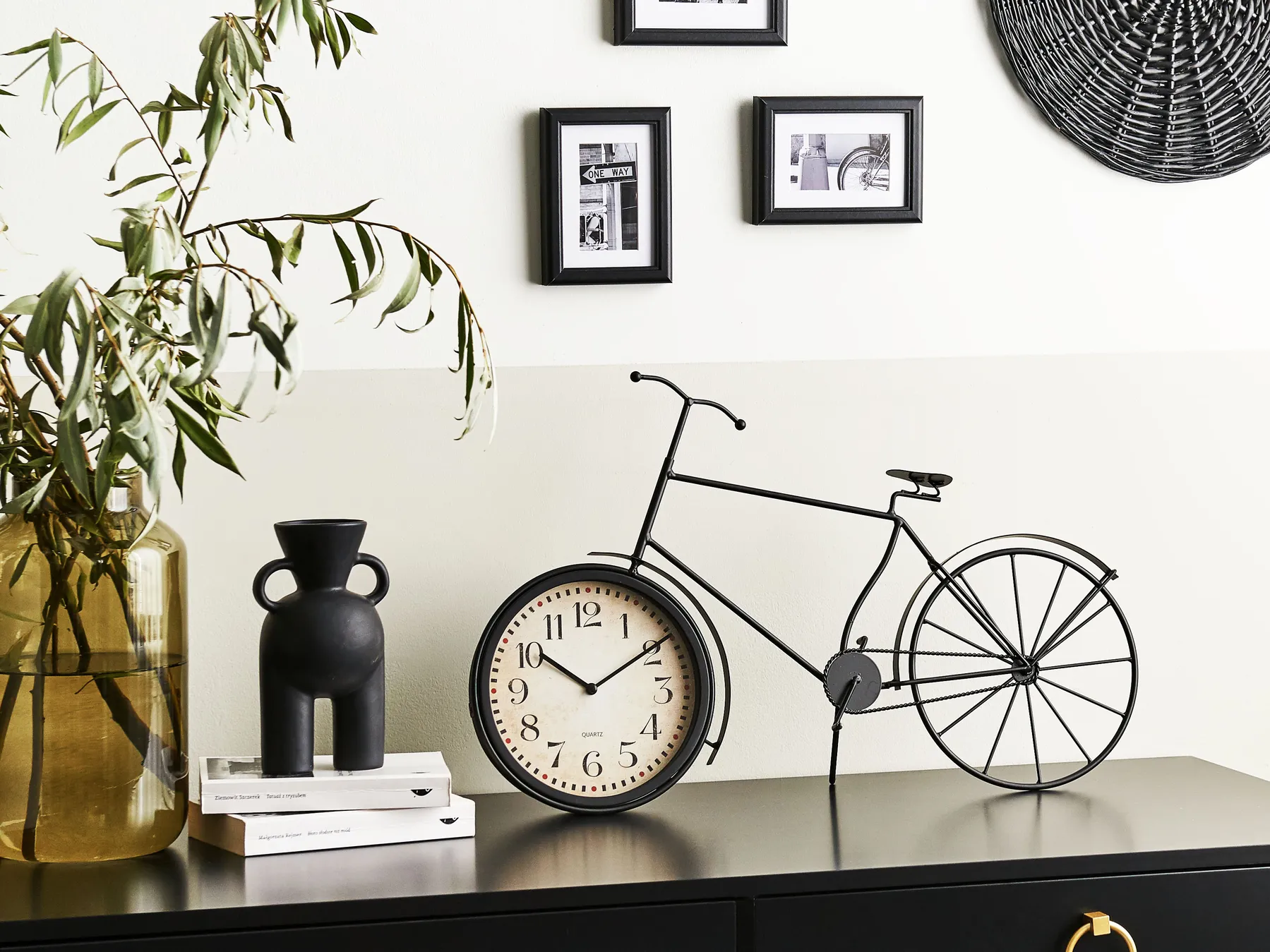 Tischuhr LILLO 59 cm Metall Schwarz_827755