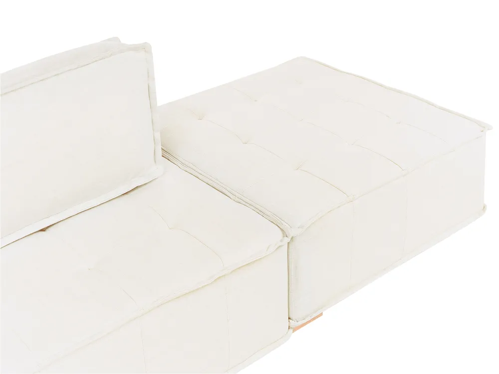 Modulsofa 3-Sitzer TIBRO Stoff Cremeweiß_1058147