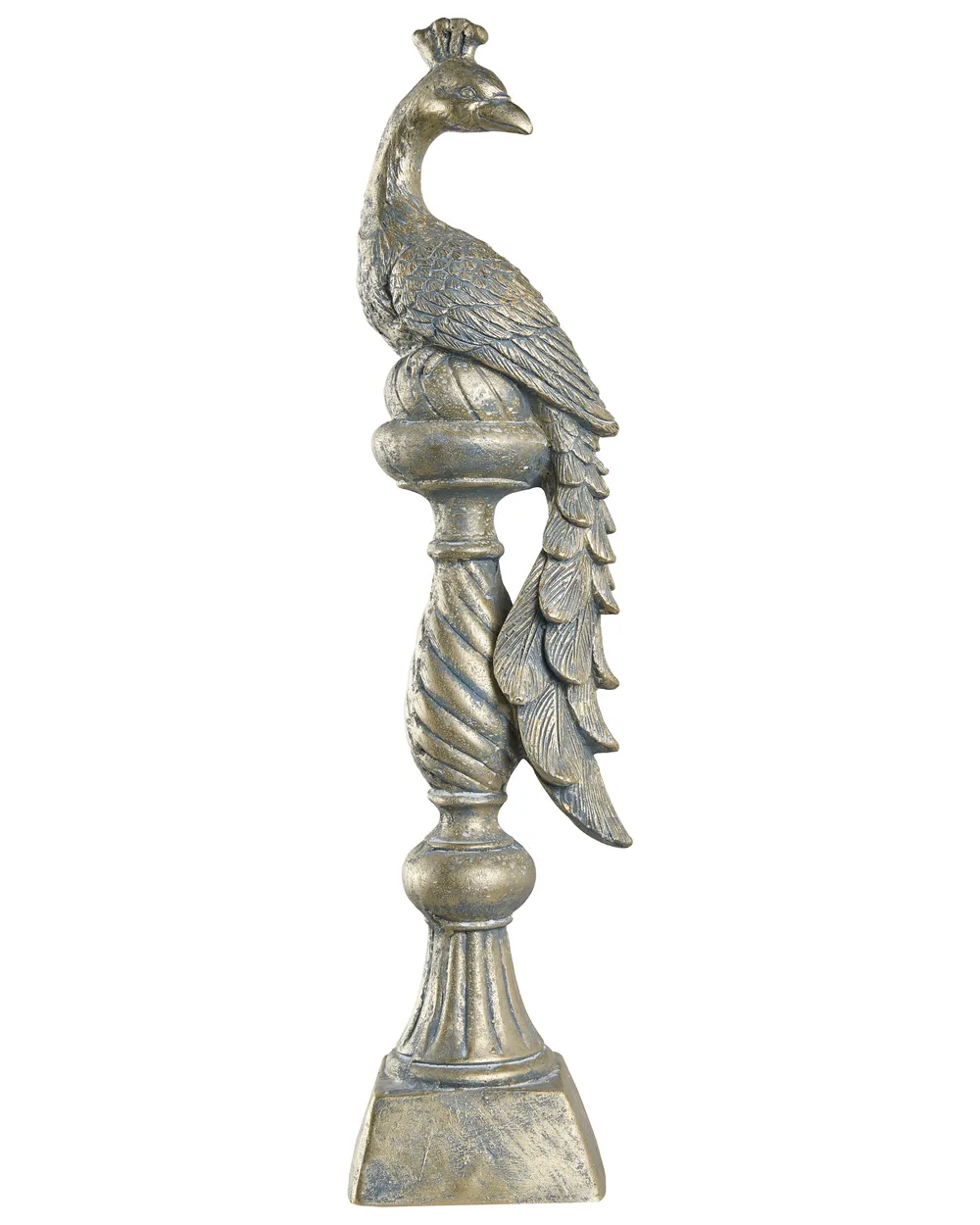 Gartenfigur HAARBY Pfau Gold_1072973