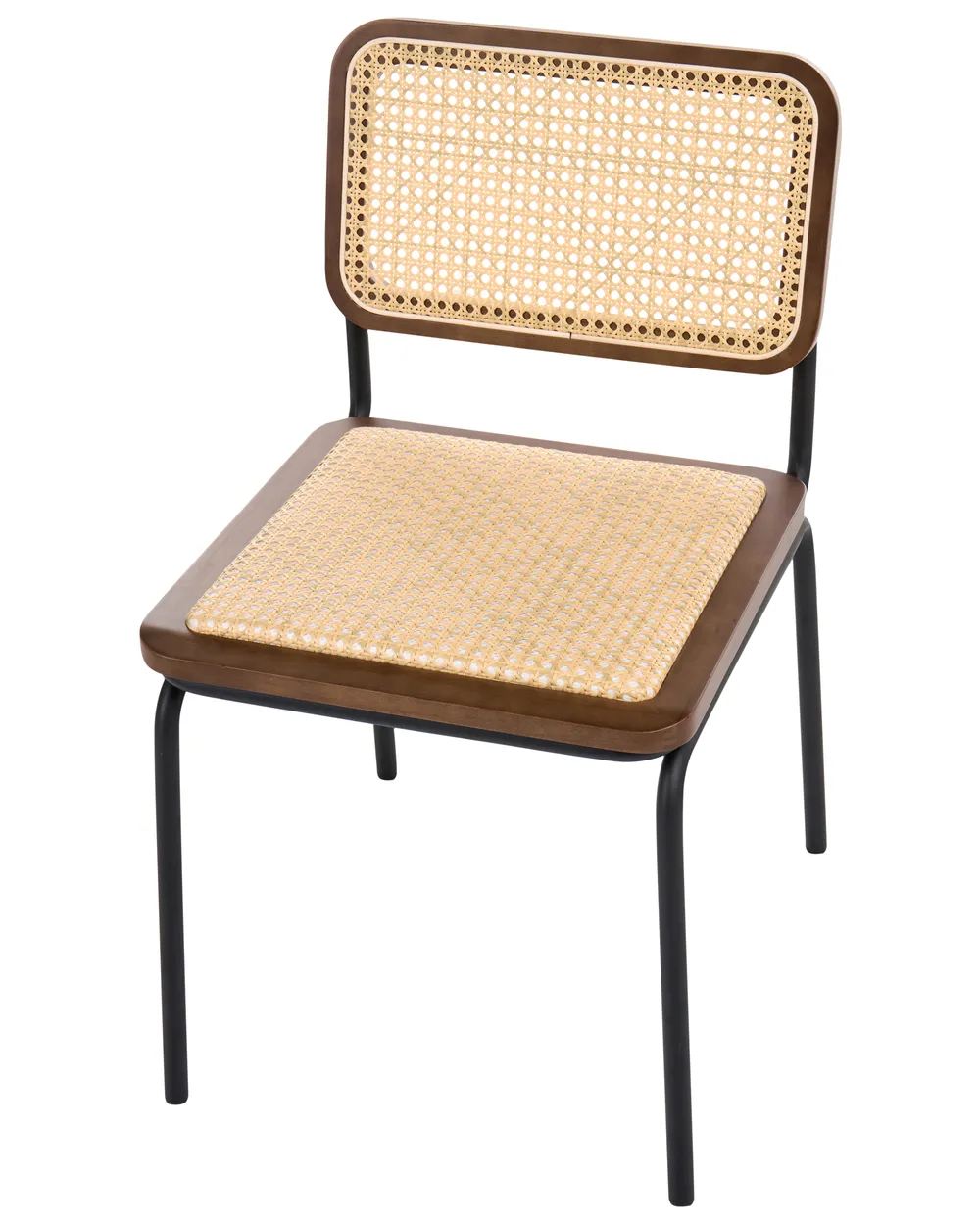 Set of 2 Dining Chairs CORVALLIS PE Rattan Brown_1058811