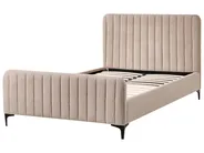 Bed Boucle LUNAN 120 x 200 cm (EU Small Double) Beige_1025645